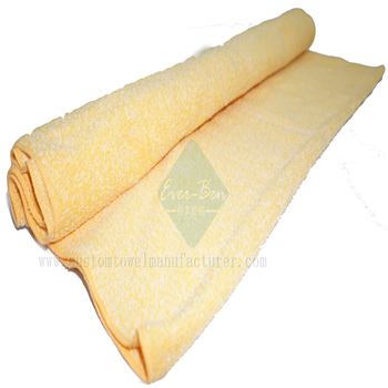 China Bulk mustard bath sheets microfiber towels factory Bulk Wholesale Custom Yellow Microfiber Bathroom Towel Cloth Manufacturer